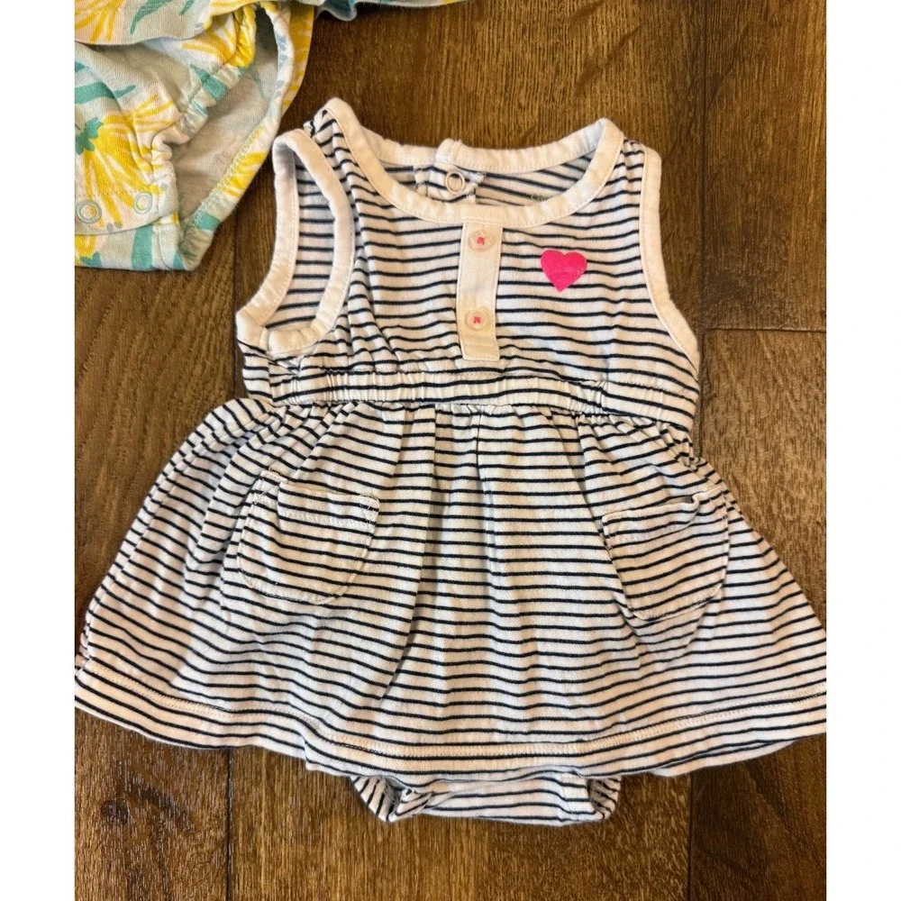Carters Baby‎ Girl Clothes Lot 3 Months Dresses Rompers Summer Outfits Heart
